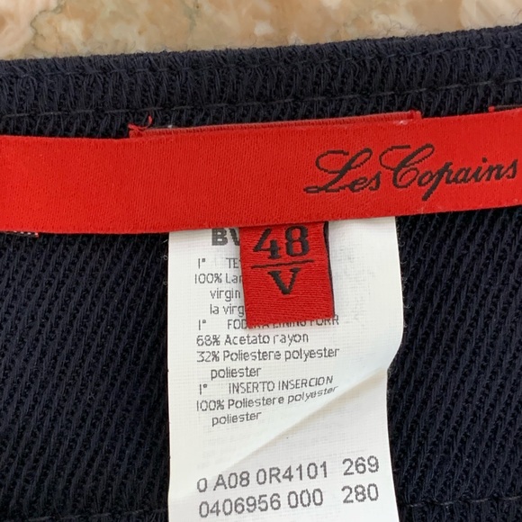 Les Copains Navy Wool Skirt Suit - Picture 8 of 8